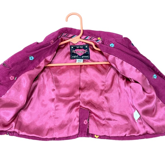Vintage Baby gap jacket 12-18 months hot pink with floral pattern collared - Picture 7 of 9